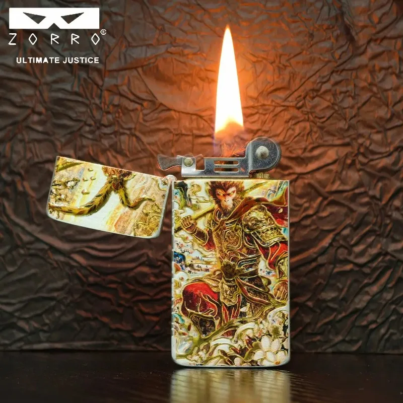 ZORRO ZC5 Second Generation 3D Embossed Gold-Plated Painted Sun Wukong Pure Copper Lighter, Exquisite 3D Double-Sided Design
ZORRO ZC5 Second Generation 3D Embossed Gold-Plated Painted Sun Wukong Pure Copper Lighter, Exquisite 3D Double-Sided Design