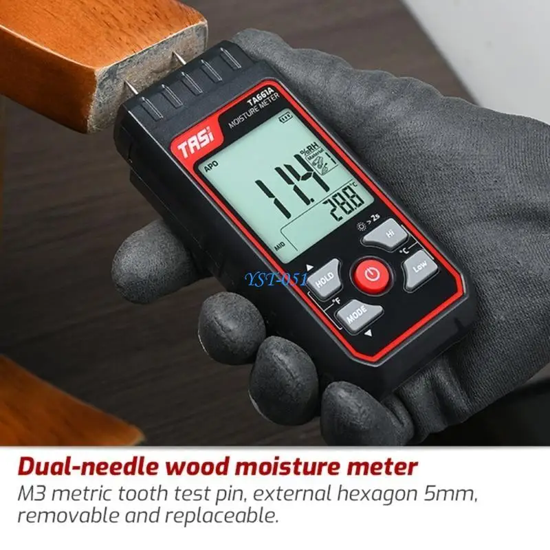 E15A Digital Moisture Meter Handheld Moisture Tester Large Backlight LCD Display
E15A Digital Moisture Meter Handheld Moisture Tester Large Backlight LCD Display