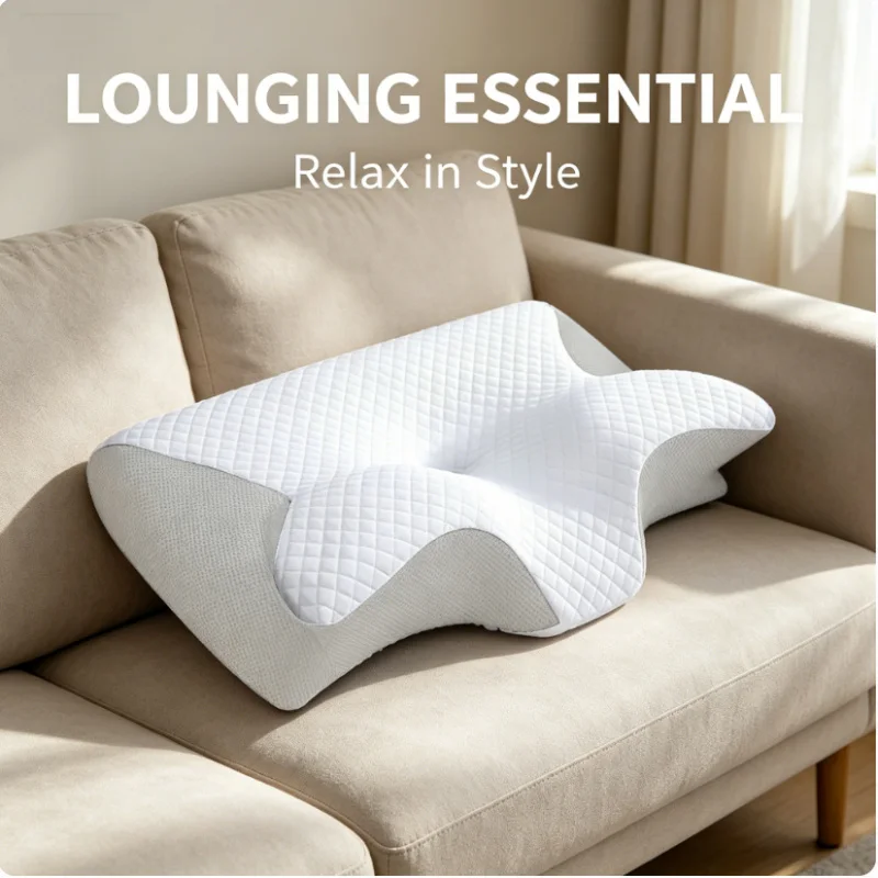 2 in 1 Slow Rebound Memory Foam Butterfly Pillow Neck Care Orthopedic Sleeping Support Pillow For Home Rest
2 in 1 Slow Rebound Memory Foam Butterfly Pillow Neck Care Orthopedic Sleeping Support Pillow For Home Rest