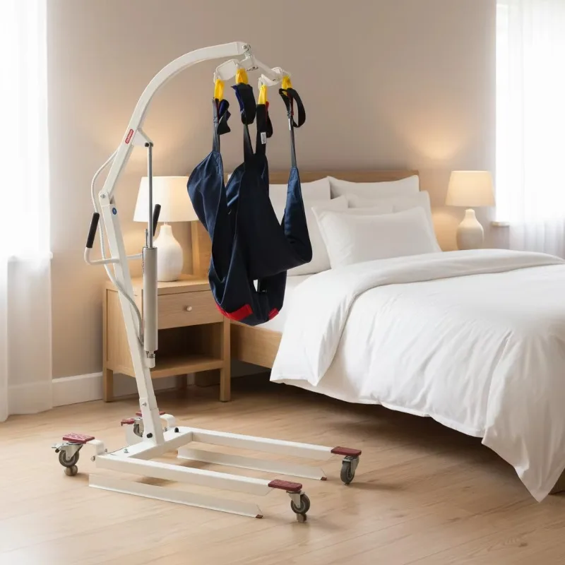 Rehabiliation Therapy Hydraulic Hoyer Patient Transfer Lift Lifting Crane Bed Elderly with Sling Carrier for Bedridden Patients
Rehabiliation Therapy Hydraulic Hoyer Patient Transfer Lift Lifting Crane Bed Elderly with Sling Carrier for Bedridden Patients