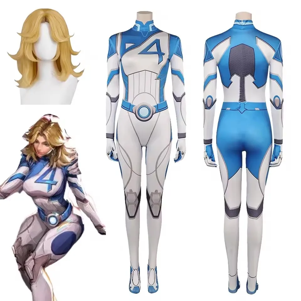 Game Fantastic Susan Cosplay Costume Women Jumpsuit Costume Invisible Lady Fantastic Disguise Halloween Carnival Suit
Game Fantastic Susan Cosplay Costume Women Jumpsuit Costume Invisible Lady Fantastic Disguise Halloween Carnival Suit