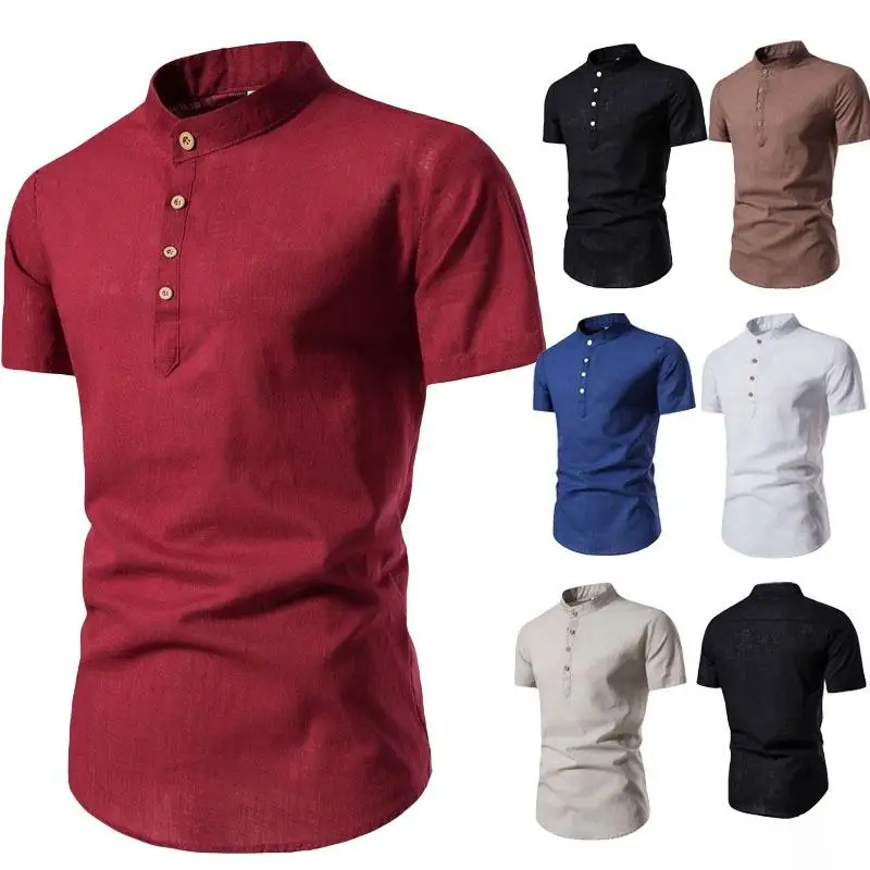 Raya рубашка с коротким рукавом Мужская приталенная рубашка Kurta однотонная повседневная стильная рубашка с воротником-стойкой и принтом из полиэстера какао рубашка
Raya рубашка с коротким рукавом Мужская приталенная рубашка Kurta однотонная повседневная стильная рубашка с воротником-стойкой и принтом из полиэстера какао рубашка