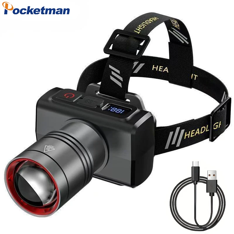 High Power LED Headlamp 3 Modes Type-C USB Rechargeable Headlight Outdoor Emergency Head Lamp Waterproof Head Flashlight
High Power LED Headlamp 3 Modes Type-C USB Rechargeable Headlight Outdoor Emergency Head Lamp Waterproof Head Flashlight