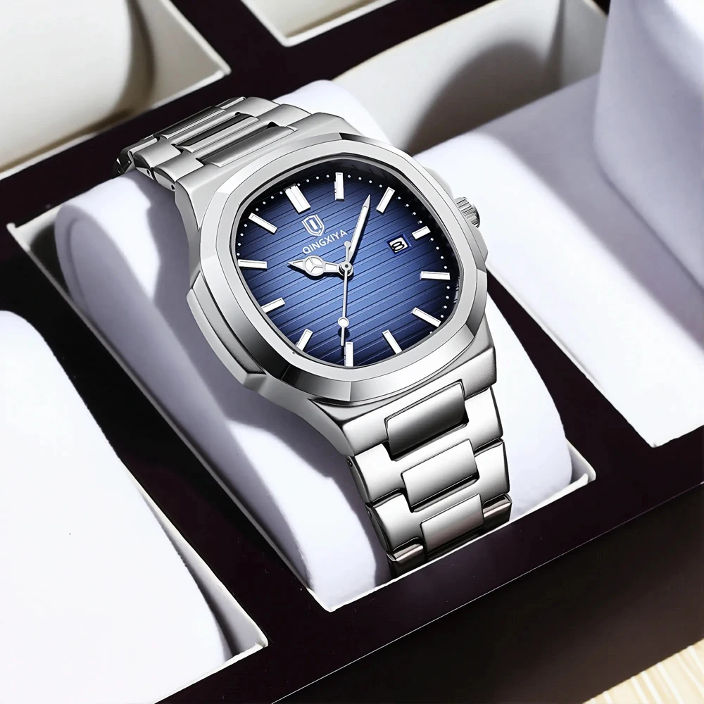 QINGXIYA Square Luxury Men Wristwatch Waterproof Luminous Date Stainless Steel Male Clock Business Sports Quartz Watches For Men
QINGXIYA Square Luxury Men Wristwatch Waterproof Luminous Date Stainless Steel Male Clock Business Sports Quartz Watches For Men
