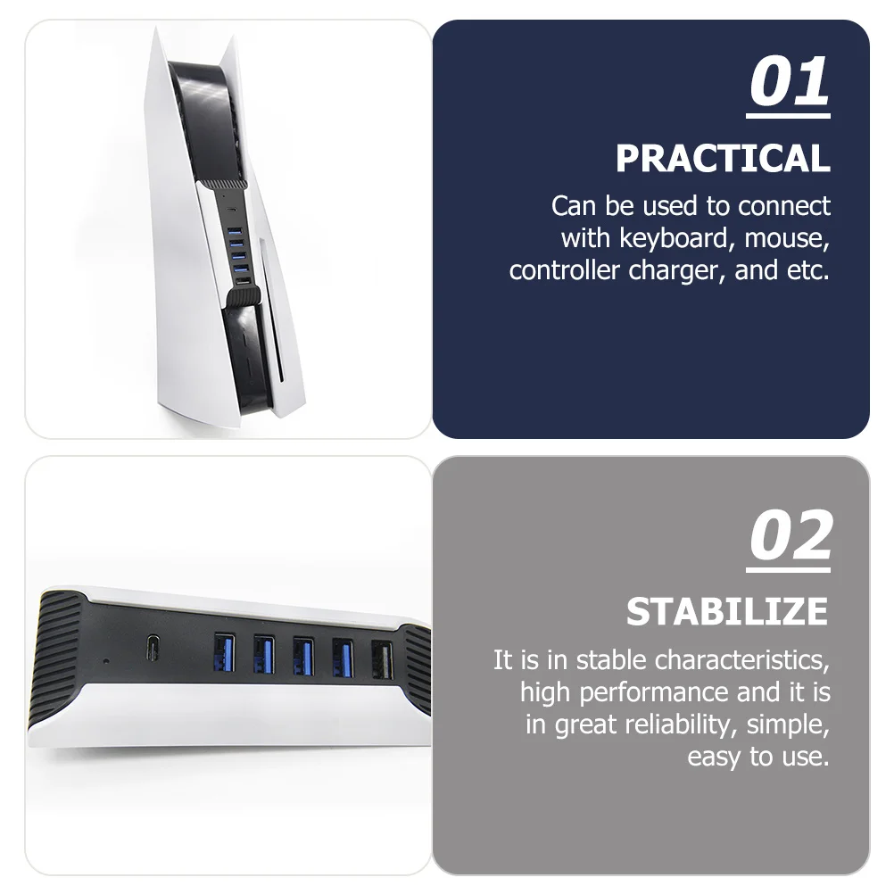 4 Port USB Hub with USB 3.0 and Type-C Docking Station Splitter for Laptop Desktop Game Console High Speed Data Transfer
4 Port USB Hub with USB 3.0 and Type-C Docking Station Splitter for Laptop Desktop Game Console High Speed Data Transfer