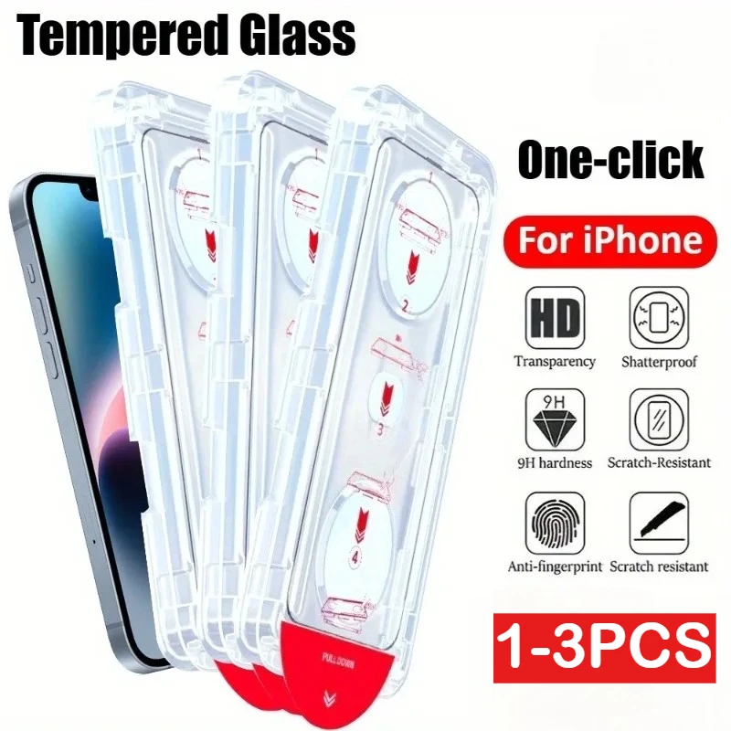 1-3Pcs 9H Tempered Glass Protector for IPhone 17 Air 16 E 15 Pro Max 13 12 11 Mini 14 15 16 Plus XR XS Max Screen Glass HD Film
1-3Pcs 9H Tempered Glass Protector for IPhone 17 Air 16 E 15 Pro Max 13 12 11 Mini 14 15 16 Plus XR XS Max Screen Glass HD Film