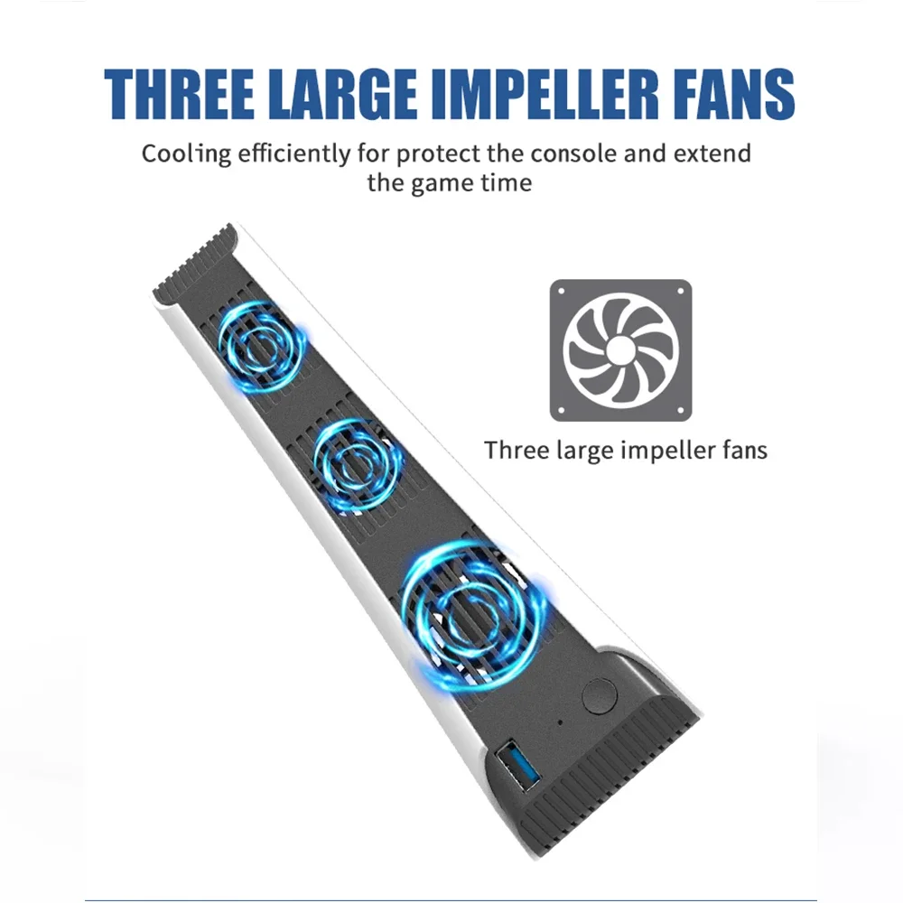 HS-PS5028 USB Cooling Fan for Ps5 DE/UHD Video Game Accessories ps5 cooling fan For ps5 accessory
HS-PS5028 USB Cooling Fan for Ps5 DE/UHD Video Game Accessories ps5 cooling fan For ps5 accessory