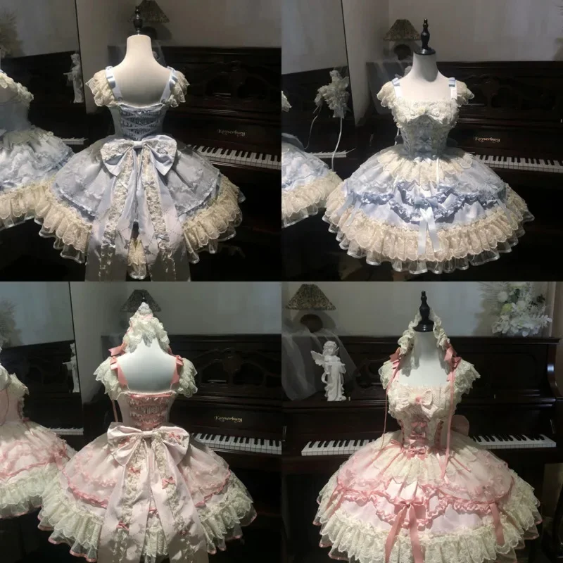 Y2K Lolita Dresses Bow Dresses Lace Ballet JSK Camisole Dress Sweet Pleated Retro High Street Montage Support A-line Dresses New
Y2K Lolita Dresses Bow Dresses Lace Ballet JSK Camisole Dress Sweet Pleated Retro High Street Montage Support A-line Dresses New