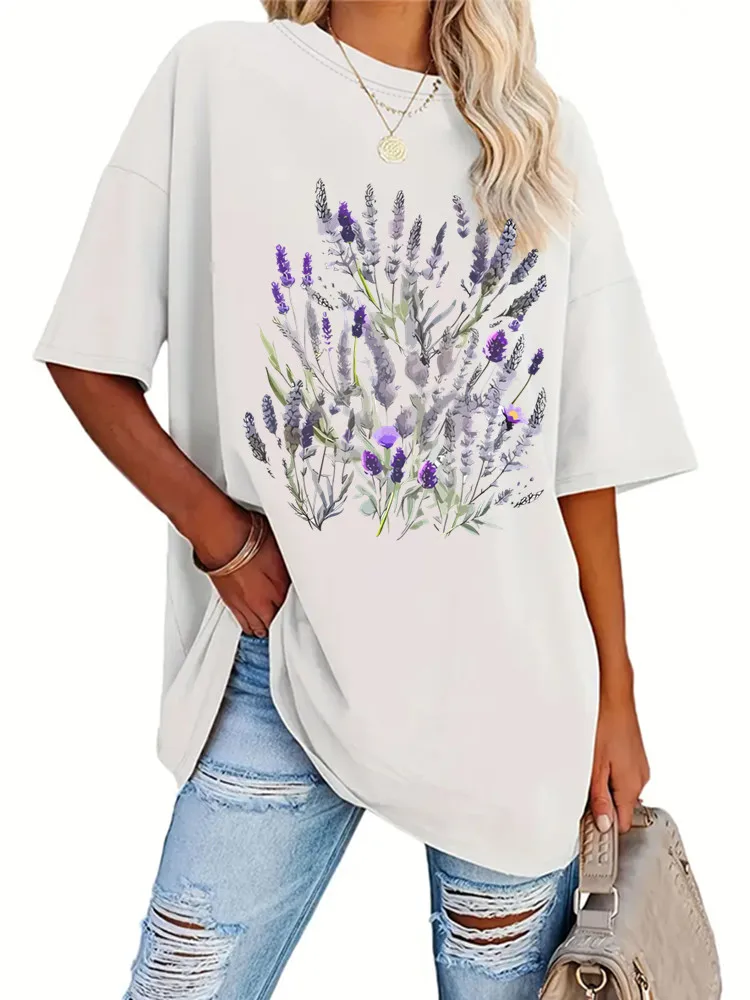 Fashion Floral Print round Neck Short Sleeve Top for Women Elegant Casual Women's T-Shirt
Fashion Floral Print round Neck Short Sleeve Top for Women Elegant Casual Women's T-Shirt