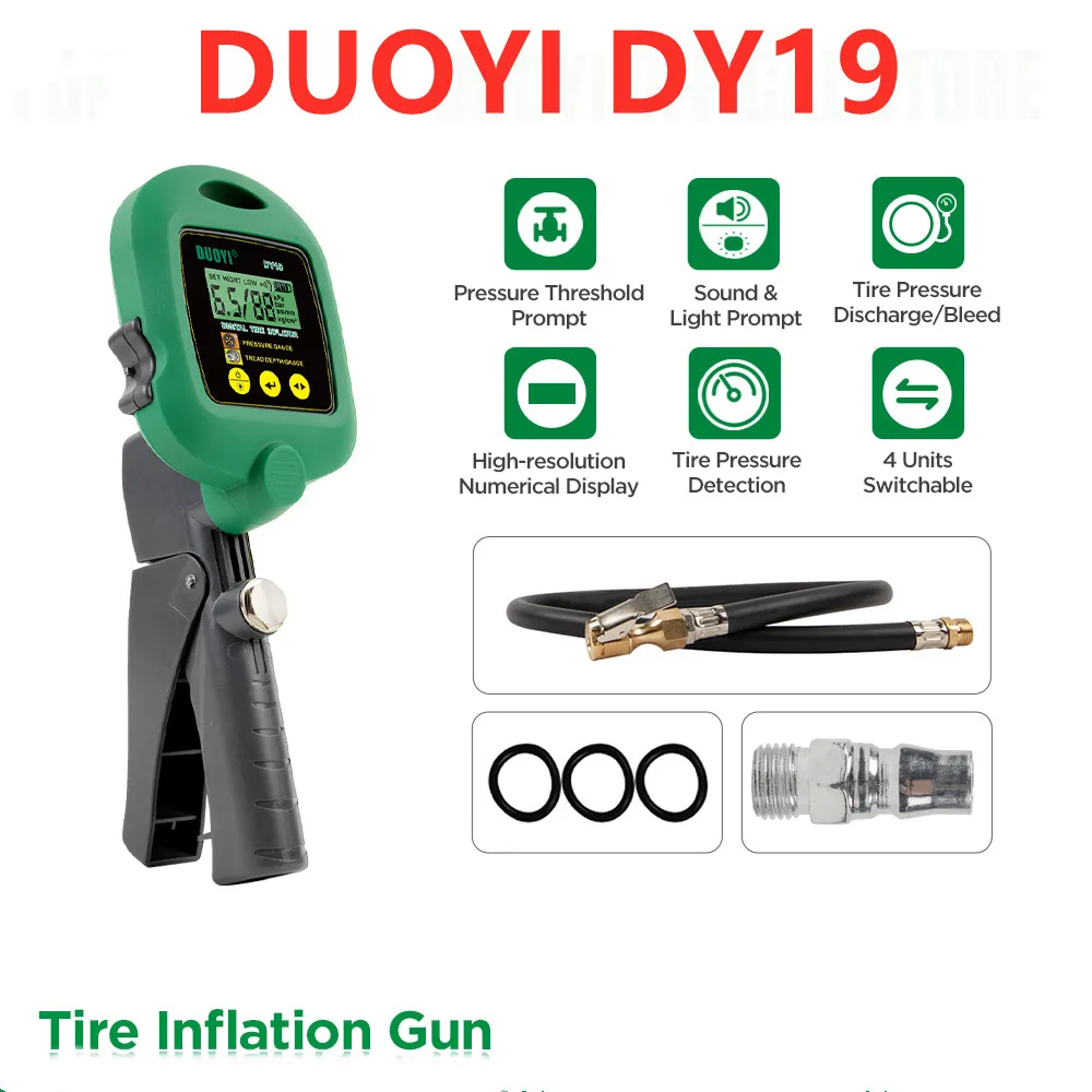 Best DUOYI DY19 Digital Inflator Pump Portable Mini Deflate Pump Air Compressor Tire Pressure Detection For Car Bike Motorcycle
Best DUOYI DY19 Digital Inflator Pump Portable Mini Deflate Pump Air Compressor Tire Pressure Detection For Car Bike Motorcycle