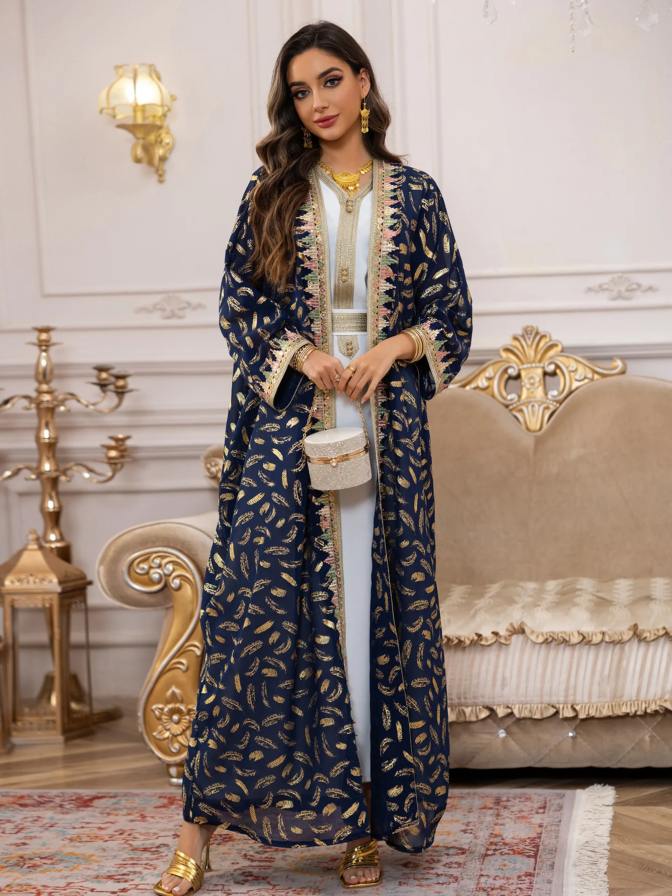 Eid Muslim Sets for Women Chiffon Print Kimono Jalabiya Abaya Turkey Kaftan Dubai Dress Kebaya Caftan Marocain Femme Robe Gown
Eid Muslim Sets for Women Chiffon Print Kimono Jalabiya Abaya Turkey Kaftan Dubai Dress Kebaya Caftan Marocain Femme Robe Gown