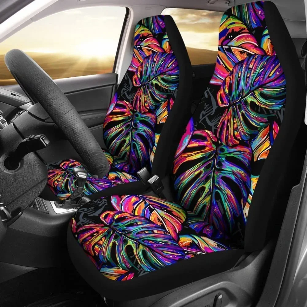 Car Seat Covers Polynesian Palm Leaves Neon Color,Pack of 2 Universal Front Seat Protective Cover
Car Seat Covers Polynesian Palm Leaves Neon Color,Pack of 2 Universal Front Seat Protective Cover