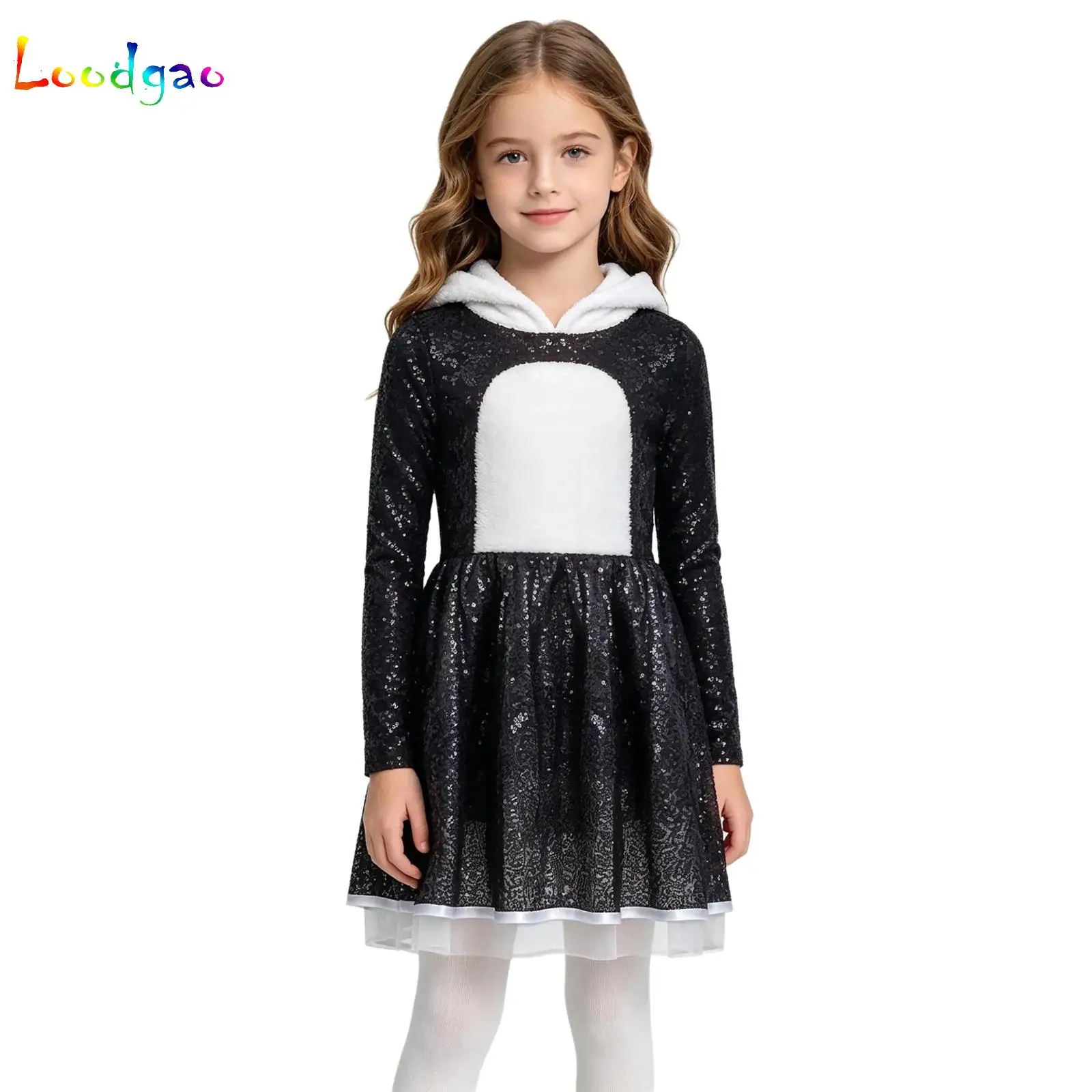 Girls Panda Costume Sequins Ballet Dance Dress Long Sleeve Hooded Shiny Modern Latin Jazz Dance Stage Performance Dancewear
Girls Panda Costume Sequins Ballet Dance Dress Long Sleeve Hooded Shiny Modern Latin Jazz Dance Stage Performance Dancewear