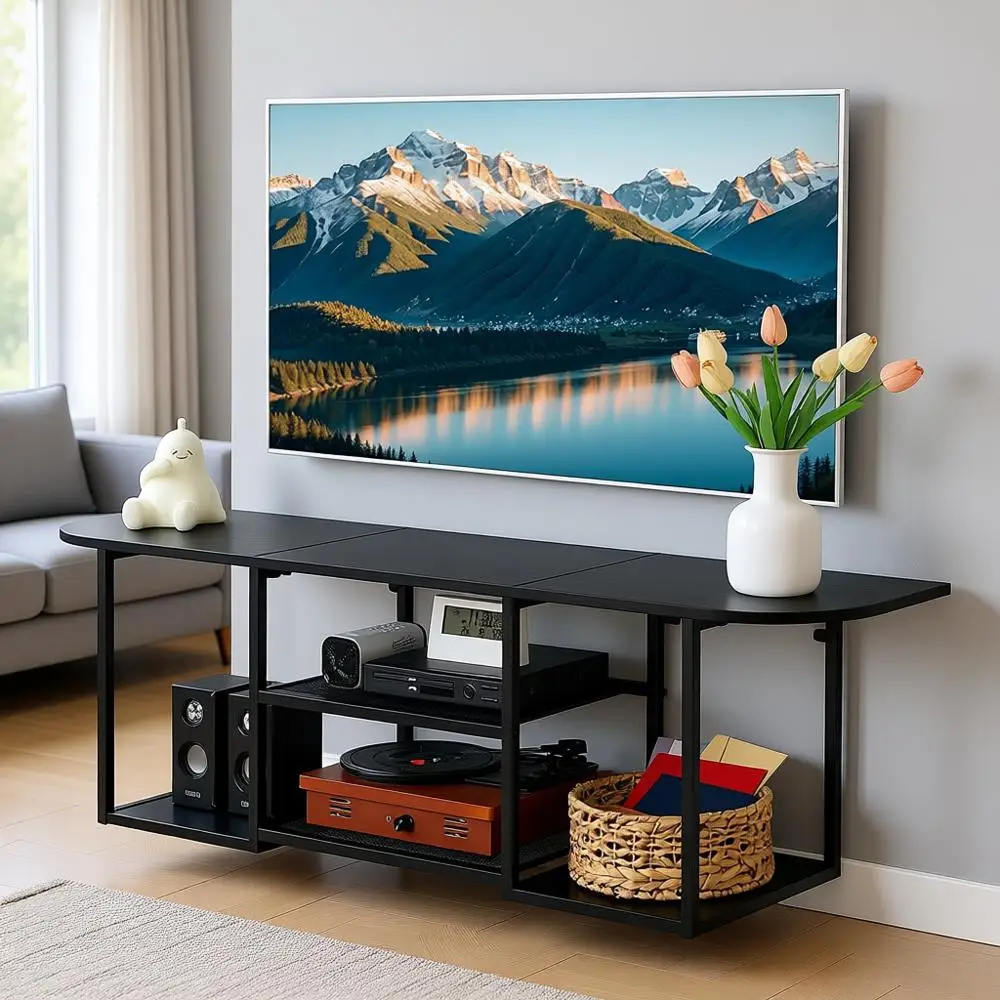 Настенный медиацентр с местом для хранения, подходит для телевизоров и медиа-столов, черный
Настенный медиацентр с местом для хранения, подходит для телевизоров и медиа-столов, черный