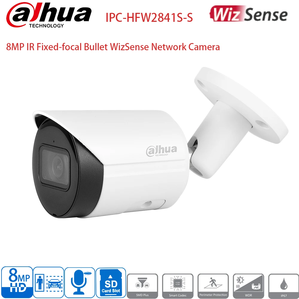 Уличная IP-камера Dahua 8MP Bullet POE 4K с ИК-подсветкой, WizSense и встроенным микрофоном
Уличная IP-камера Dahua 8MP Bullet POE 4K с ИК-подсветкой, WizSense и встроенным микрофоном