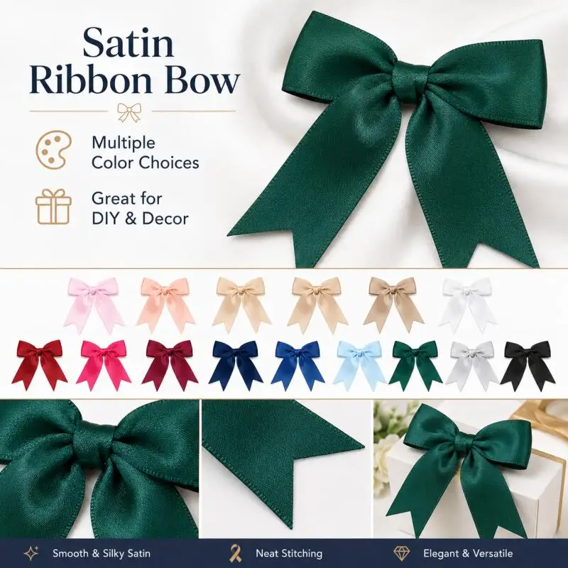 50/100pcs 85*85mm Colorful Satin Large Bow Tie Multicolor Ribbon Bow Tie Polyester Tuxedo Bow Tie Handmade Flower for Clothing
50/100pcs 85*85mm Colorful Satin Large Bow Tie Multicolor Ribbon Bow Tie Polyester Tuxedo Bow Tie Handmade Flower for Clothing