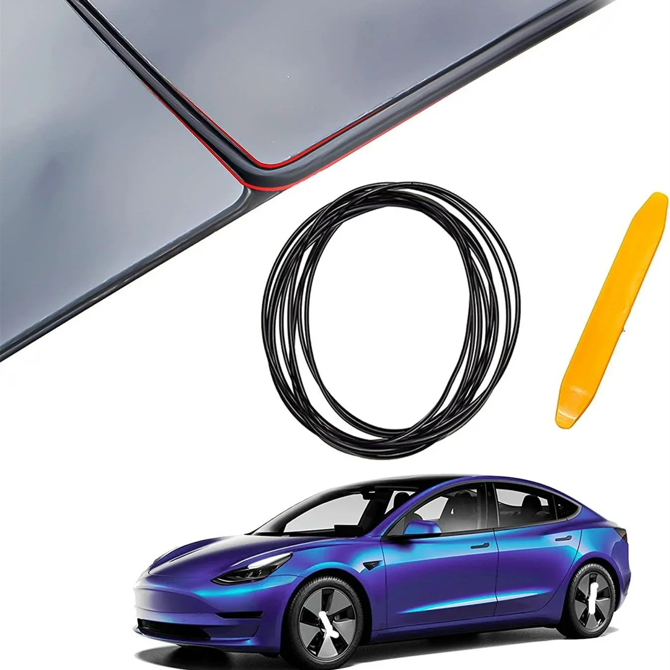 Sunroof Rubber Seal Wind Noise Reduction Kit for Tesla Model Y
Sunroof Rubber Seal Wind Noise Reduction Kit for Tesla Model Y
