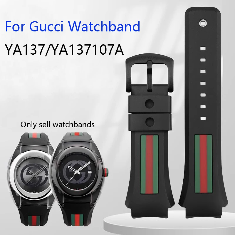 For Gucci YA137107A /YA1373/YA1371 High quality Rubber Watch Strap Dedicated Protruding Port waterproof Man Watch Bracelet 29*21
For Gucci YA137107A /YA1373/YA1371 High quality Rubber Watch Strap Dedicated Protruding Port waterproof Man Watch Bracelet 29*21