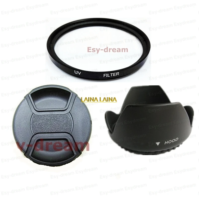 49 52 55 58 62 72 77 82 mm Glass UV Filter + Lens Hood + Lens Cap Kit for Canon Nikon Pentax Olympus Sony Camera Lenses
49 52 55 58 62 72 77 82 mm Glass UV Filter + Lens Hood + Lens Cap Kit for Canon Nikon Pentax Olympus Sony Camera Lenses
