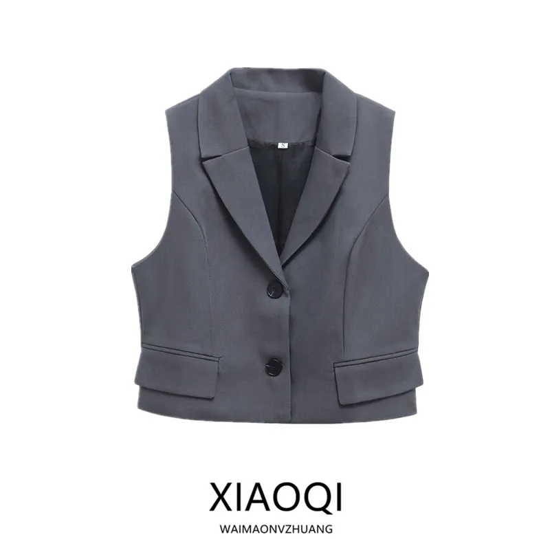 Casual Svel Vest 2024 Autumn Winter New Women's Design Flip Cover Collar Leisure No Sve Tank Top V-ne ort Length
Casual Svel Vest 2024 Autumn Winter New Women's Design Flip Cover Collar Leisure No Sve Tank Top V-ne ort Length