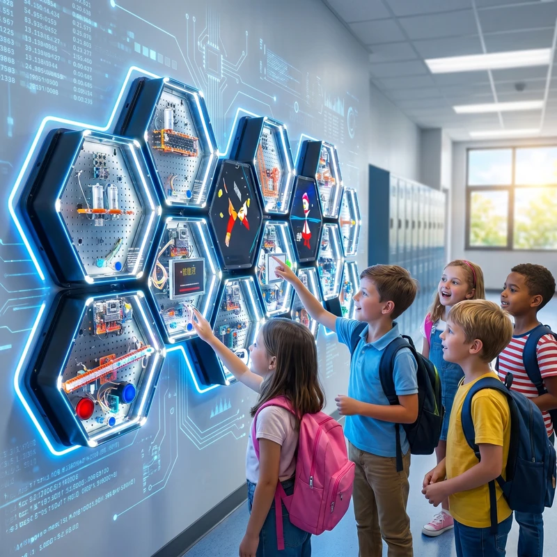 Smart Campus Hanoi Tower Game AI Interactive Demonstration Wall Device for School Corridor STEM Lab Furniture Equipment
Smart Campus Hanoi Tower Game AI Interactive Demonstration Wall Device for School Corridor STEM Lab Furniture Equipment
