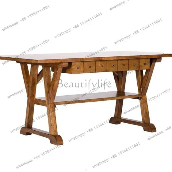 American solid wood desk modern simple study furniture home writing desk
American solid wood desk modern simple study furniture home writing desk