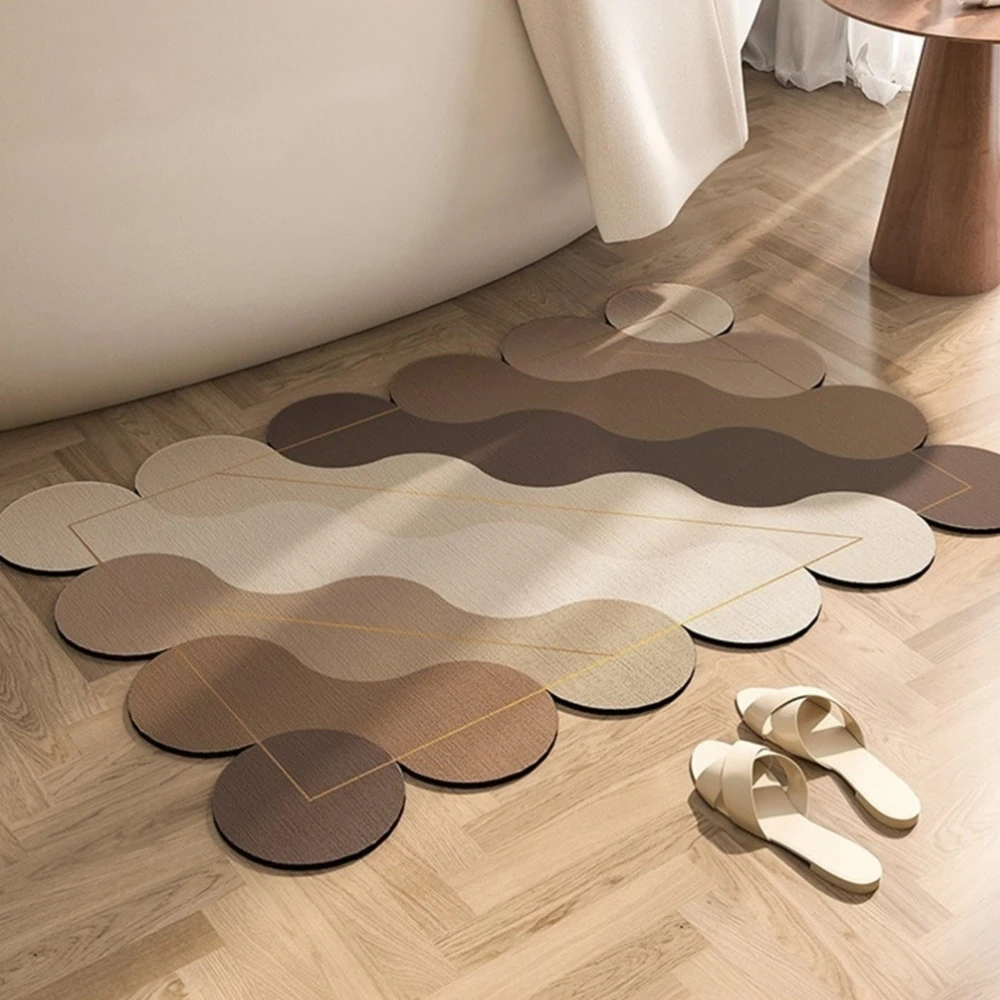 Modern Diatomite Bath Mat Non-Slip Quick Dry Super Absorbent Shower Mat Washable Door Bathroom Mat 
Modern Diatomite Bath Mat Non-Slip Quick Dry Super Absorbent Shower Mat Washable Door Bathroom Mat