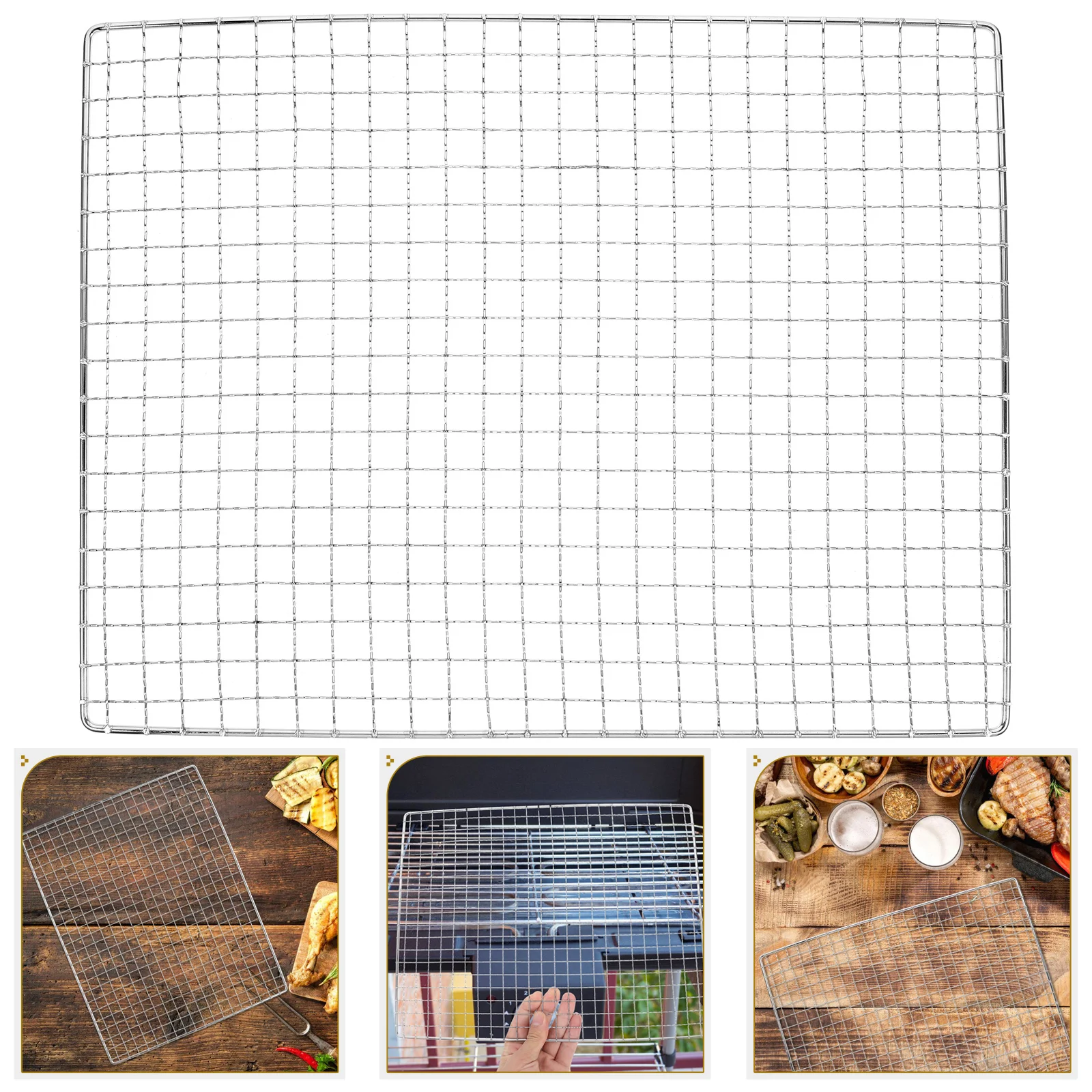 Rectangular Grill Net BBQ Mesh Cooking Rack Grate for Outdoor Barbecue Camping Even Heat Distribution Wide Use in Meat
Rectangular Grill Net BBQ Mesh Cooking Rack Grate for Outdoor Barbecue Camping Even Heat Distribution Wide Use in Meat