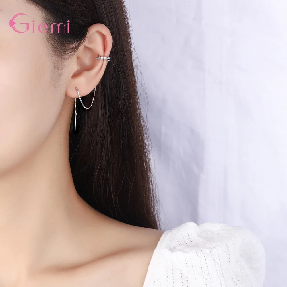 New Style 925 Sterling Silver Long Tassel C Shape Drop Earrings For Women Girls Charm Party Wedding Engagement Jewelry
New Style 925 Sterling Silver Long Tassel C Shape Drop Earrings For Women Girls Charm Party Wedding Engagement Jewelry