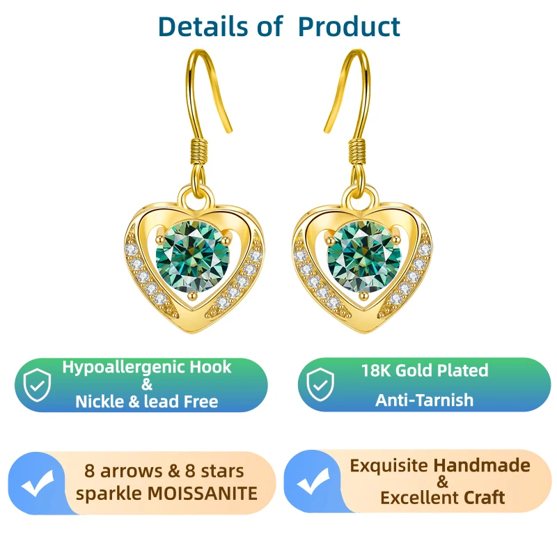 LAMVOICE / 2 carat moissanite Hypoallergenic earring jewelry for women/christmas gift for high quality jewelry earrings with
LAMVOICE / 2 carat moissanite Hypoallergenic earring jewelry for women/christmas gift for high quality jewelry earrings with