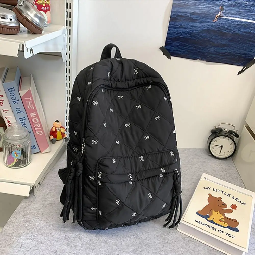 Preppy Style Embroidered Bow Backpack Bownot Embroidery Nylon Backpack Polyester Large Capacity Students School Bag Daily
Preppy Style Embroidered Bow Backpack Bownot Embroidery Nylon Backpack Polyester Large Capacity Students School Bag Daily