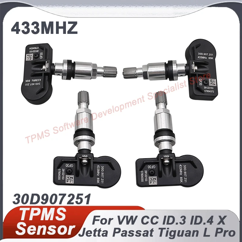 1/4PCS Tire pressure sensor For Volkswagen Jetta CC ID.3 ID.4 X Magotan Tiguan L Pro Passat TPMS sensor 30D907251 433MHZ
1/4PCS Tire pressure sensor For Volkswagen Jetta CC ID.3 ID.4 X Magotan Tiguan L Pro Passat TPMS sensor 30D907251 433MHZ