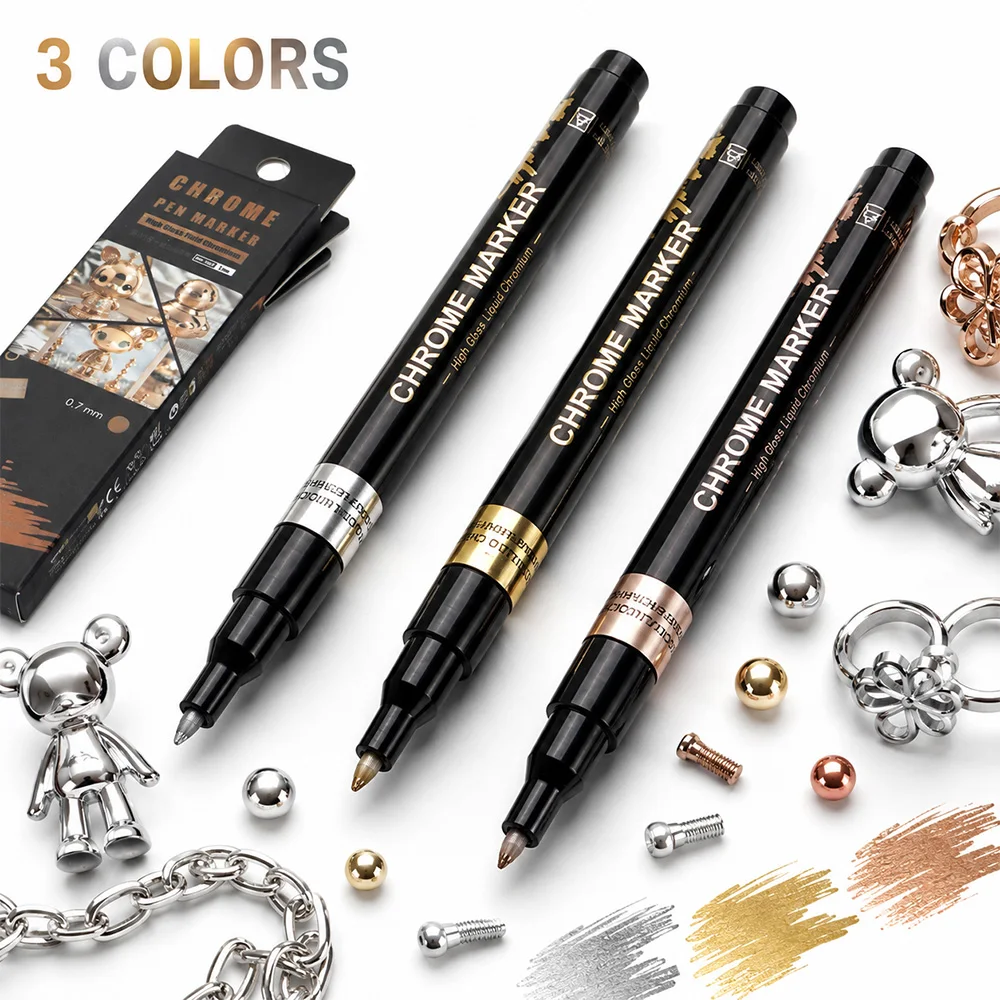 1 Pcs Chrome Pen Markers 0.7MM Model Painting Coloring Marking DIY Metal Craftwork Ceramics Waterproof Mirror Pens Art Supplies
1 Pcs Chrome Pen Markers 0.7MM Model Painting Coloring Marking DIY Metal Craftwork Ceramics Waterproof Mirror Pens Art Supplies
