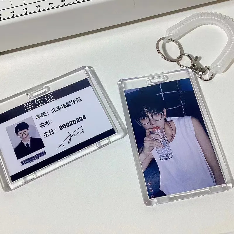 Acrylic Kpop Photo Card Holder Anti-lost Keychain 3 Inch INS Transparent Idol Photo Protective Case Cover Bus Cards Sleeves
Acrylic Kpop Photo Card Holder Anti-lost Keychain 3 Inch INS Transparent Idol Photo Protective Case Cover Bus Cards Sleeves