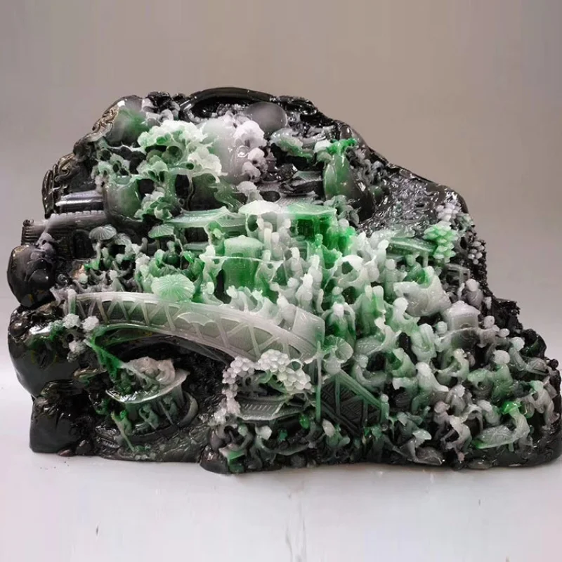 Shoushan Stone Imitation Jade Carving Landscape Ornament Home Feng Shui Jade Crafts Gift Collection Jade Ornaments
Shoushan Stone Imitation Jade Carving Landscape Ornament Home Feng Shui Jade Crafts Gift Collection Jade Ornaments