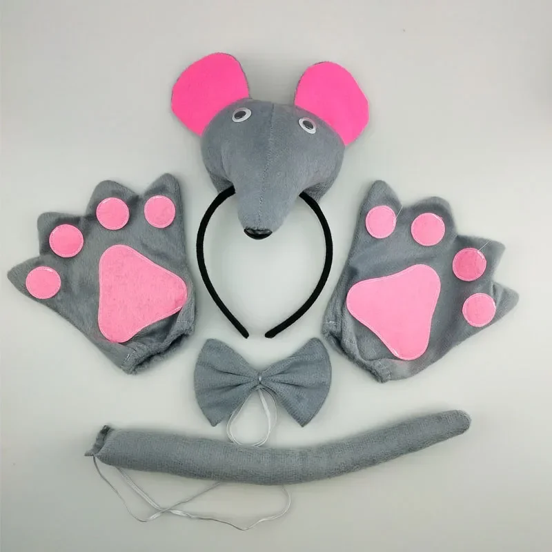 Adults Kids Plush Rat Mouse Headband Bow Tie Tail Gloves Animal Dress Up for Birthday Party Cosplay Costume Christmas Halloween
Adults Kids Plush Rat Mouse Headband Bow Tie Tail Gloves Animal Dress Up for Birthday Party Cosplay Costume Christmas Halloween