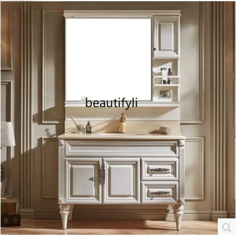 European bathroom solid wood American bathroom cabinet bathroom floor wash face basin cabinet combination Chinese style
European bathroom solid wood American bathroom cabinet bathroom floor wash face basin cabinet combination Chinese style