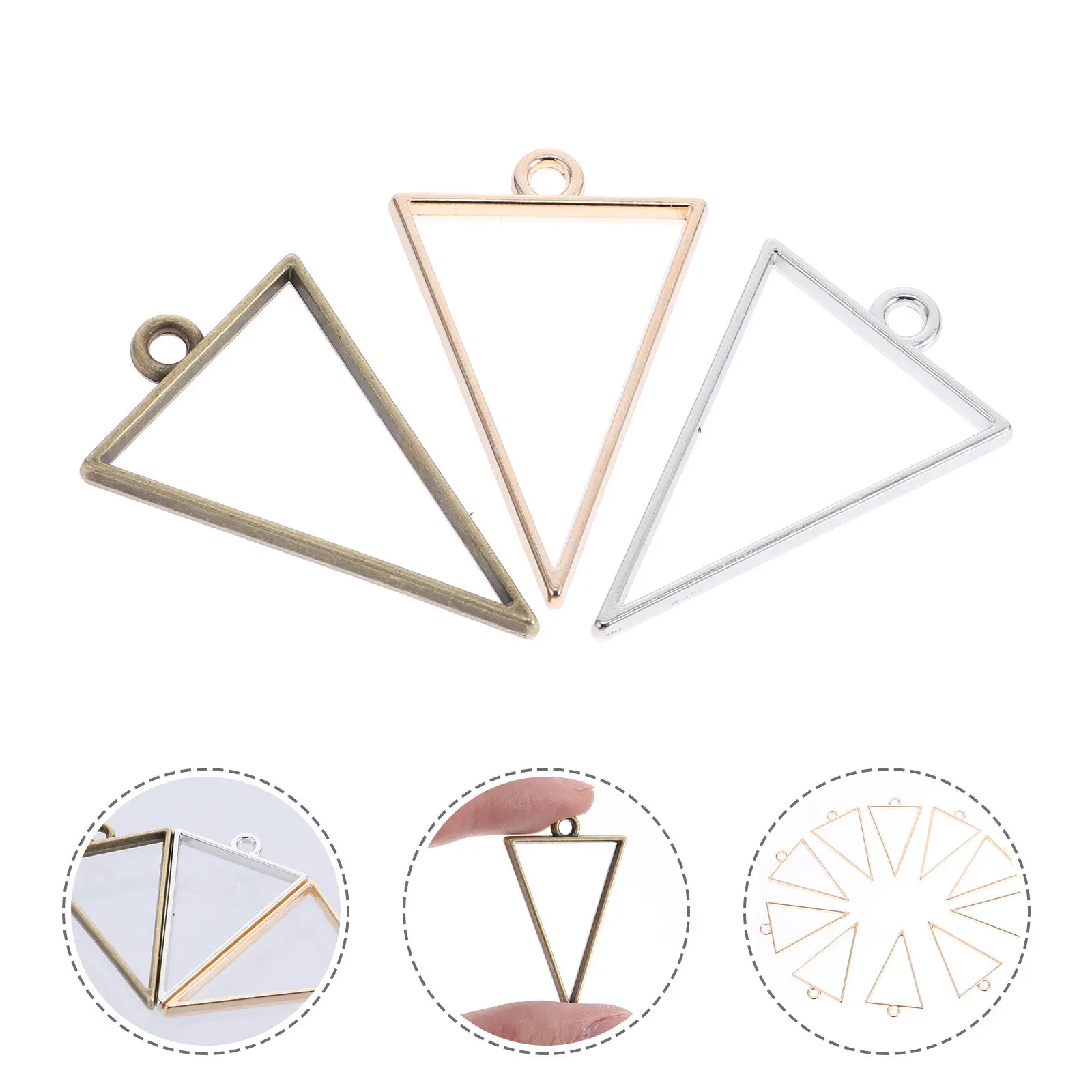 30Pcs Comfortable Touch Triangle Bezel Pendants Resin Jewelry Making Supplies Epoxy Pendant Making Kit Hollow Pendant
30Pcs Comfortable Touch Triangle Bezel Pendants Resin Jewelry Making Supplies Epoxy Pendant Making Kit Hollow Pendant
