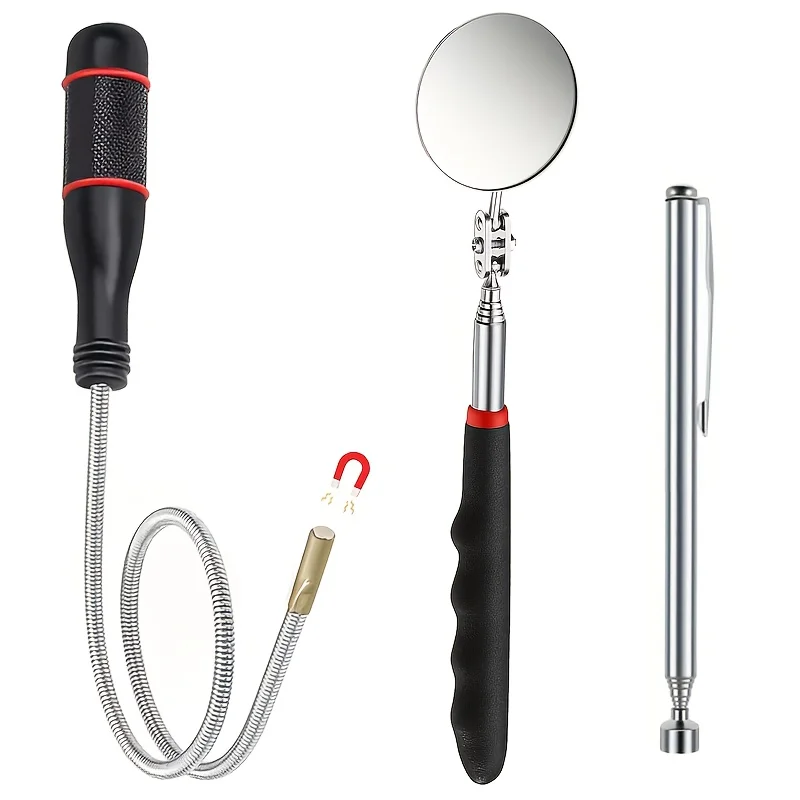 3pcs/Set 360 Rotating Telescopic Inspection Mirror & Magnetic Pickup Tools Extendable Magnet Stick Mechanic Tool for Automotive
3pcs/Set 360 Rotating Telescopic Inspection Mirror & Magnetic Pickup Tools Extendable Magnet Stick Mechanic Tool for Automotive