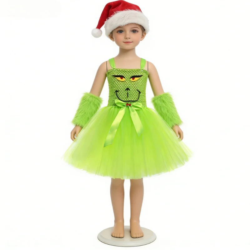 Green Santa Claus Grinch Costumes Girls Xmas Holiday Ballet Tutus Children Carnival Outfits for Kids Christmas Lined Tutu Dress
Green Santa Claus Grinch Costumes Girls Xmas Holiday Ballet Tutus Children Carnival Outfits for Kids Christmas Lined Tutu Dress