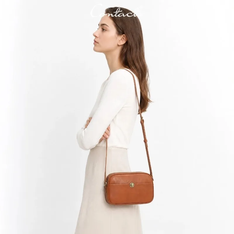 CONTACT’S Original Shoulder Bag 2026 Summer NEW Luxury Designer Genuine Leather Women's Small Camel Zip Phone Bag
CONTACT’S Original Shoulder Bag 2026 Summer NEW Luxury Designer Genuine Leather Women's Small Camel Zip Phone Bag
