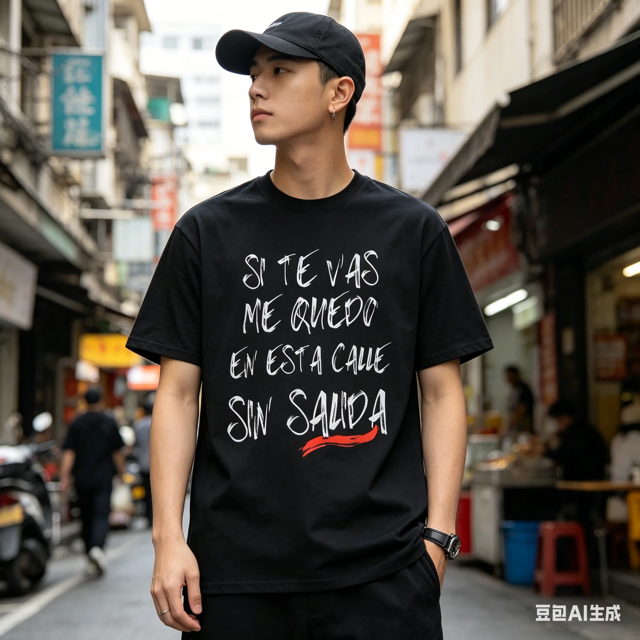 Men's T-shirt with Spanish Lyrics of Extremaduro Song Printed on It Short Sleeved Round Neck T-shirt for Casual Outings
Men's T-shirt with Spanish Lyrics of Extremaduro Song Printed on It Short Sleeved Round Neck T-shirt for Casual Outings