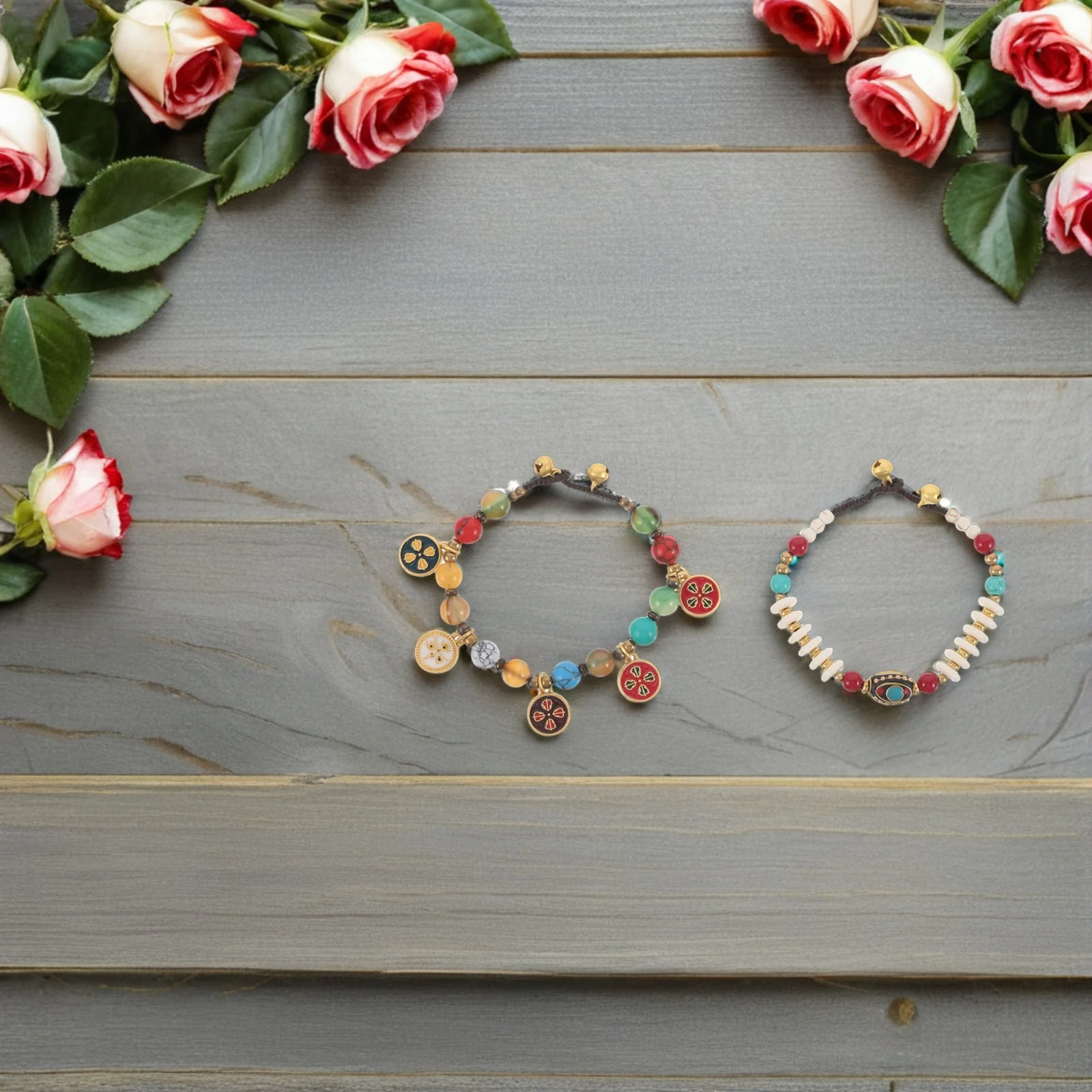 2pcs Beaded Bracelets For Women Ethnic Style Handmade Natural Stone Jewelry Colorful Boho Wristbands Summer Beach Party Festival
2pcs Beaded Bracelets For Women Ethnic Style Handmade Natural Stone Jewelry Colorful Boho Wristbands Summer Beach Party Festival