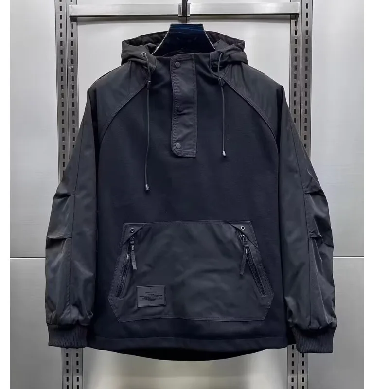 Autumn and Winter Coat Multi-pocket Tooling Pullover Hooded Sweater Men's Solid Color Splicing Casual Top Trendy
Autumn and Winter Coat Multi-pocket Tooling Pullover Hooded Sweater Men's Solid Color Splicing Casual Top Trendy