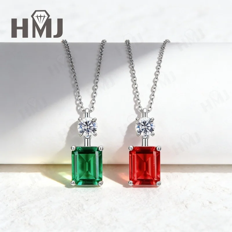 1.5/2ct Lab Grown Columbia Emerald Ruby Emerald Cut Necklace White Gold Statement Pendant Fine Jewelry Gift for Anniversary
1.5/2ct Lab Grown Columbia Emerald Ruby Emerald Cut Necklace White Gold Statement Pendant Fine Jewelry Gift for Anniversary