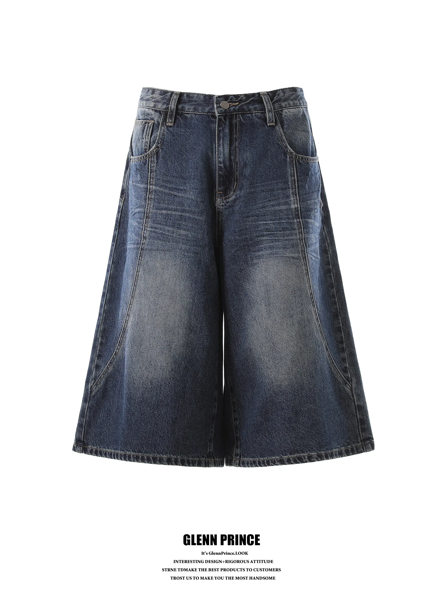 Retro American Washed Deep Blue Seven-Five Casual Men's Jeans Summer Versatile Wide Leg Pants Youthful Popular Cotton Polyester
Retro American Washed Deep Blue Seven-Five Casual Men's Jeans Summer Versatile Wide Leg Pants Youthful Popular Cotton Polyester