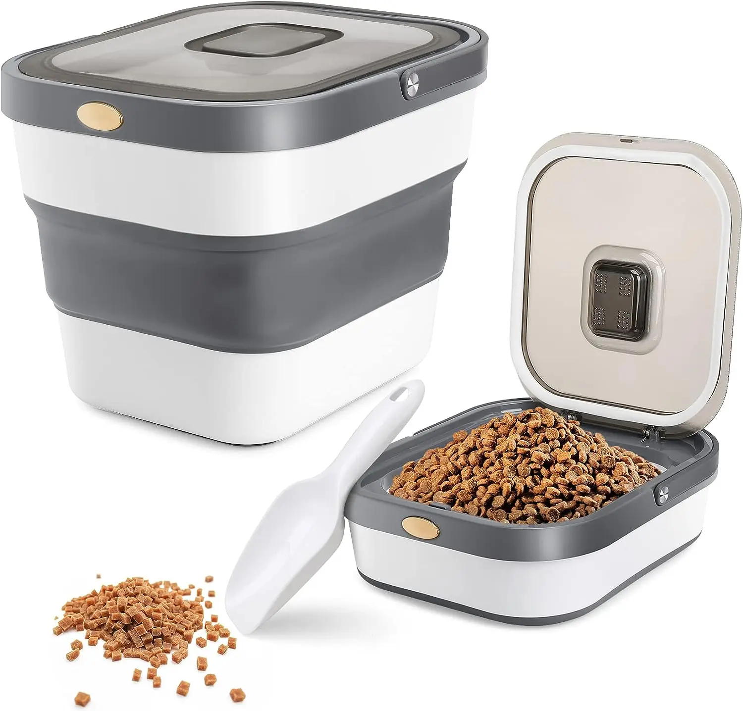 Durable Grain Storage Container Collapsible Multifunctional Storage Bin Foldable Dry Dog/Cat Food Rice Bucket Includes Lid
Durable Grain Storage Container Collapsible Multifunctional Storage Bin Foldable Dry Dog/Cat Food Rice Bucket Includes Lid