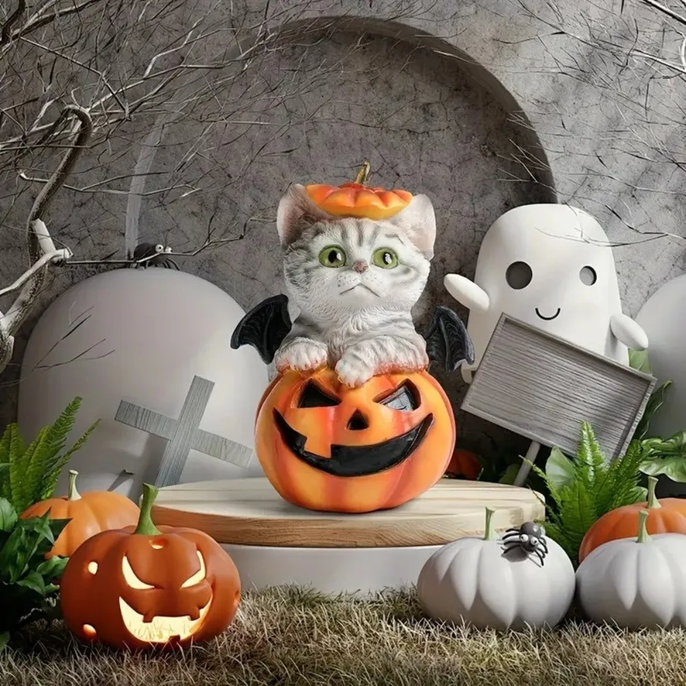 Cute Halloween Cat Pumpkin Statue Handmade Resin Crafts Pumpkin Ornament Decorative Simulation Cat Desk Figurine
Cute Halloween Cat Pumpkin Statue Handmade Resin Crafts Pumpkin Ornament Decorative Simulation Cat Desk Figurine