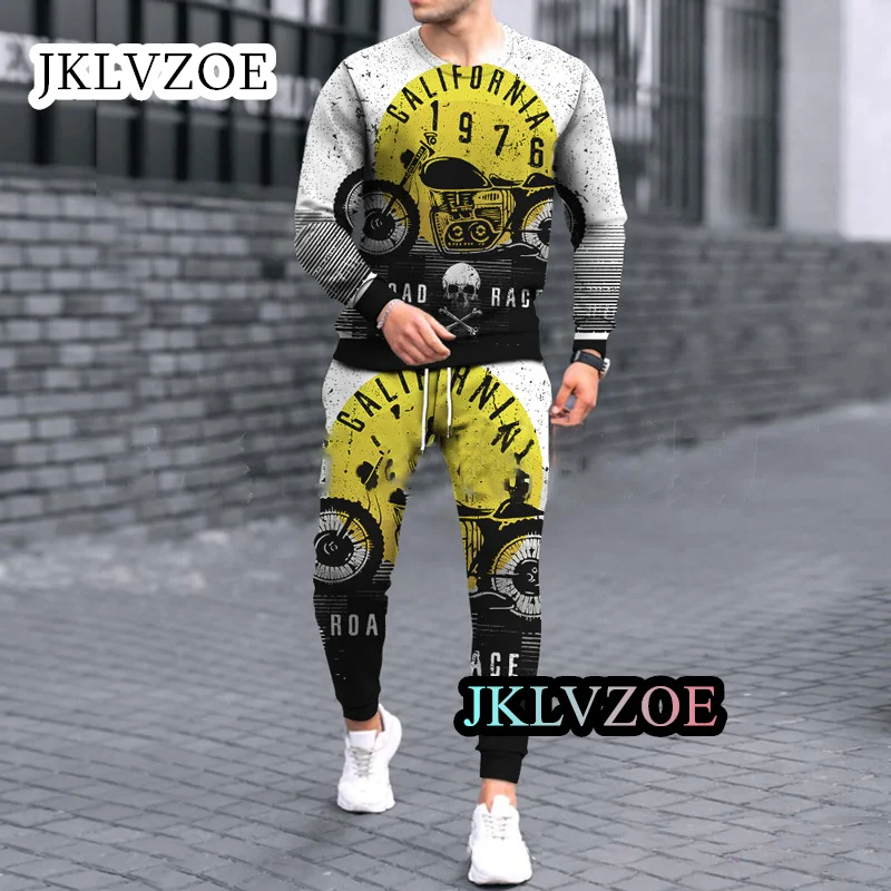 Spring Men's T Shirt Set Long Sleeve Jogging Vintage Printing Tracksuit Fashion Casual Streetwear Oversized Sportswear Suit
Spring Men's T Shirt Set Long Sleeve Jogging Vintage Printing Tracksuit Fashion Casual Streetwear Oversized Sportswear Suit