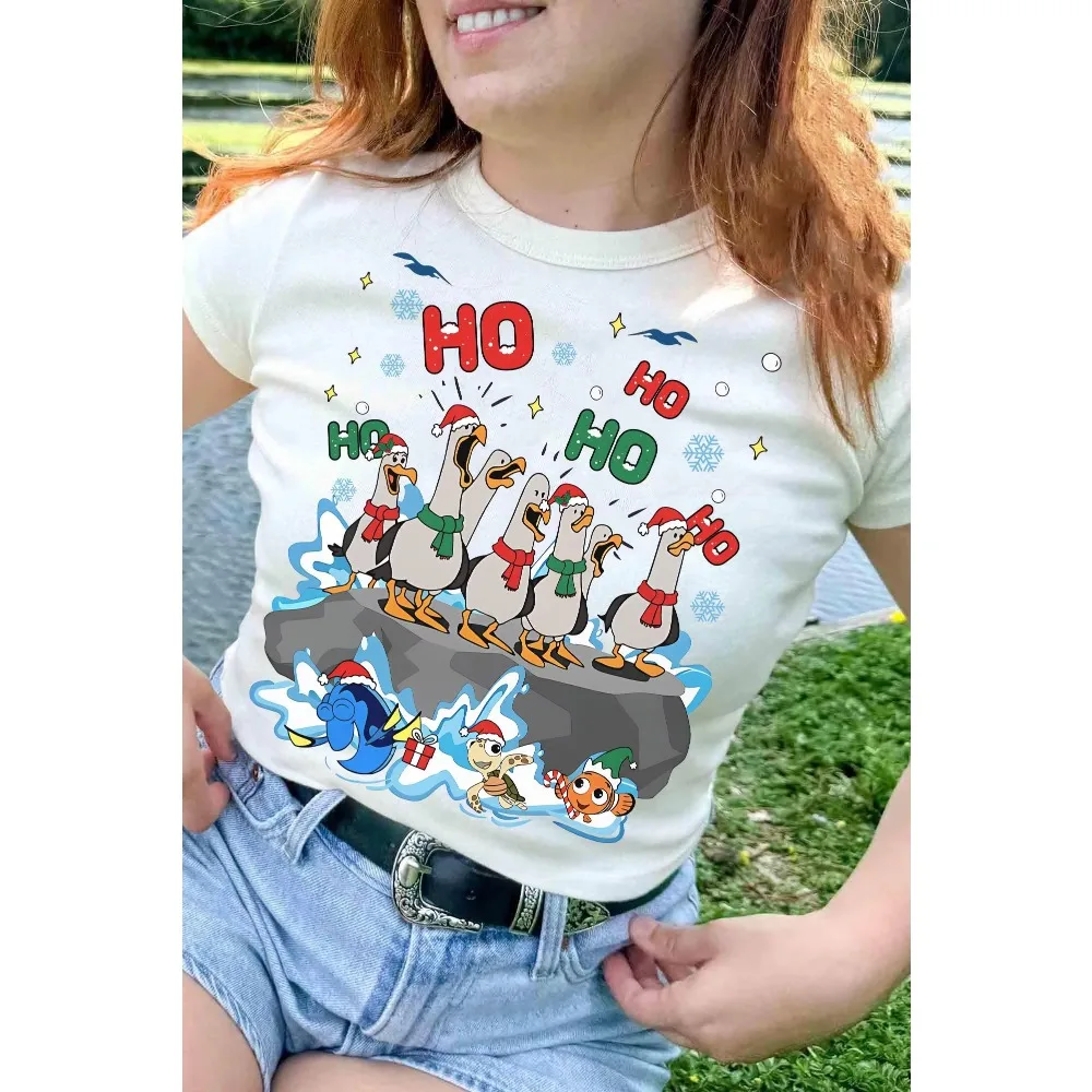 Disney Pixar Finding Nemo Seagulls Забавная рождественская футболка Ho Ho Ho Забавная рождественская футболка Santa Seagulls Ho Ho Ho Женская хлопковая футболка
Disney Pixar Finding Nemo Seagulls Забавная рождественская футболка Ho Ho Ho Забавная рождественская футболка Santa Seagulls Ho Ho Ho Женская хлопковая футболка